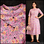 Floral Airjet Cotton Flex - Pink